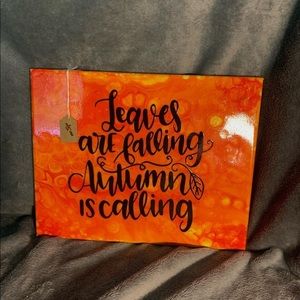 Acrylic pour on a 11x14 canvas